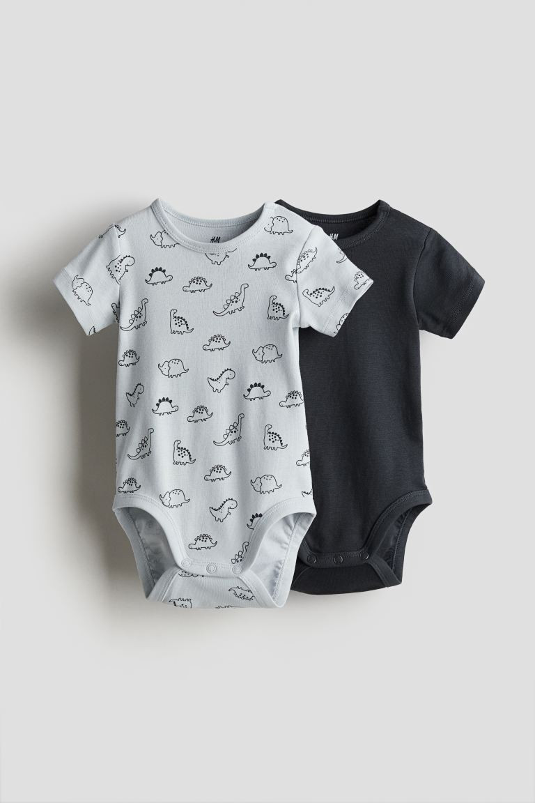 2-pack Short-sleeved Bodysuits | H&M (US + CA)