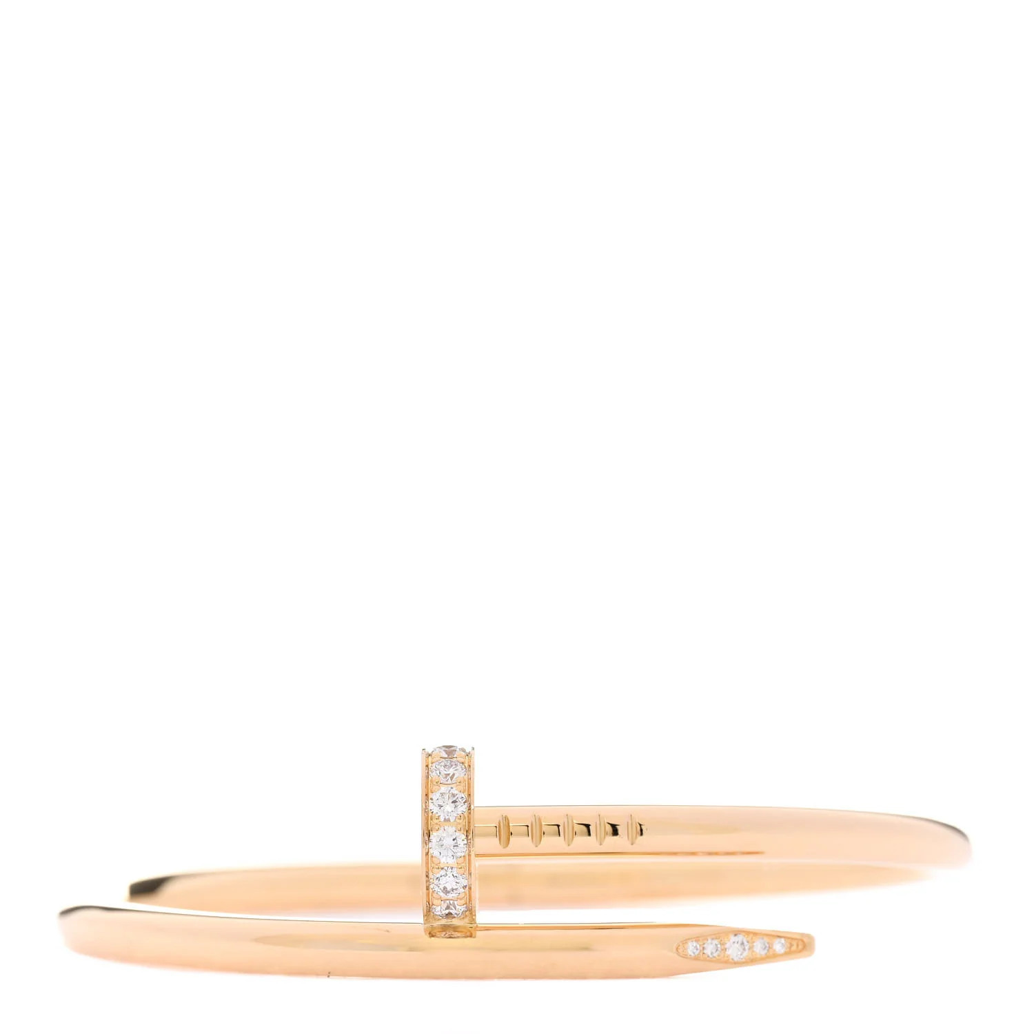 Cartier 18K Yellow Gold Diamond Juste Un Clou Bracelet 15 1738059 | FASHIONPHILE (US)