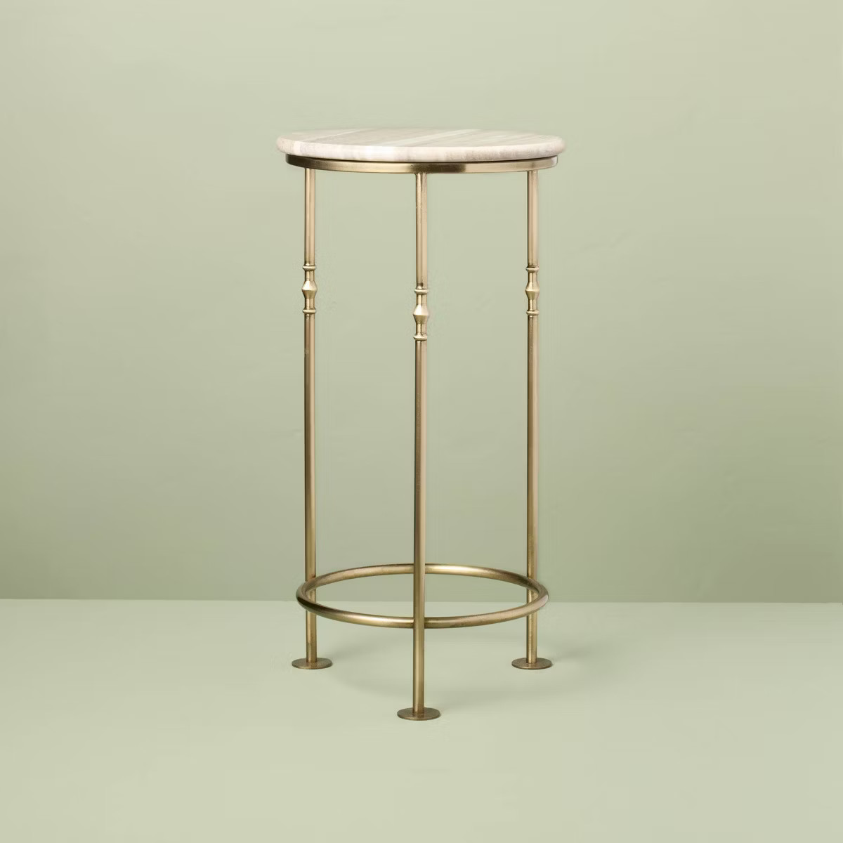 20"x10" Brass Plant Stand Antique Brass and Stone - Hearth & Hand™ with Magnolia | Target