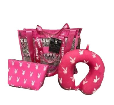 Playboy Signature Logo Hot Pink 3Pc Piece Transparent Travel Tote Set New  | eBay | eBay US