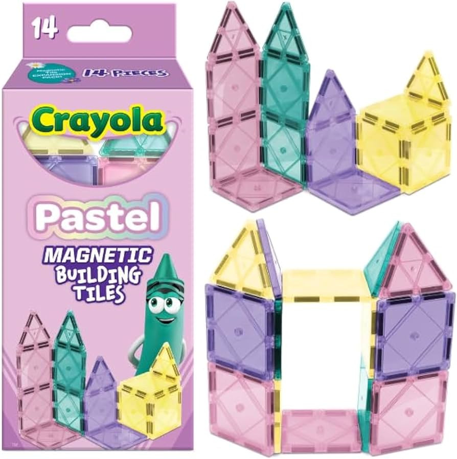 CreateOn Crayola Magnetic Tiles, Building Set for Kids, Magnetic Building Toys for Kids, STEM Tra... | Amazon (US)
