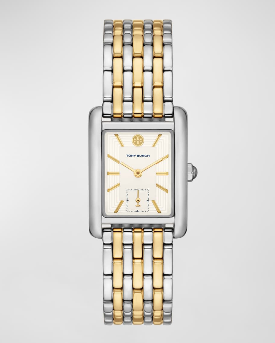 Tory Burch The Eleanor Three-Hand Two-Tone Stainless Steel Watch | Neiman Marcus
