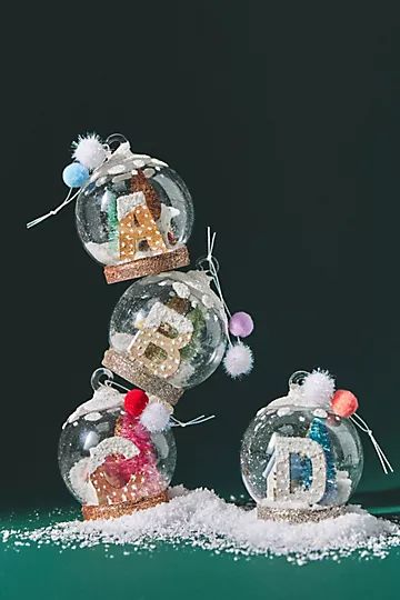 Arctic Monogram Ornament | Anthropologie (US)