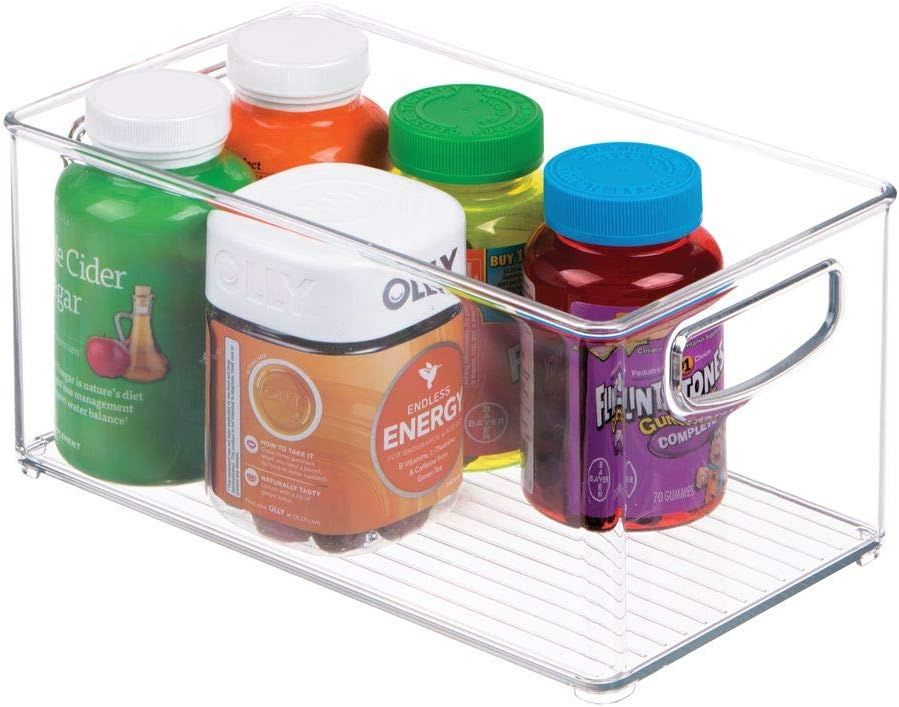 mDesign Deep Plastic Storage Bin with Handles for Organizing Hand Soaps, Body Wash, Shampoos, Lot... | Amazon (US)