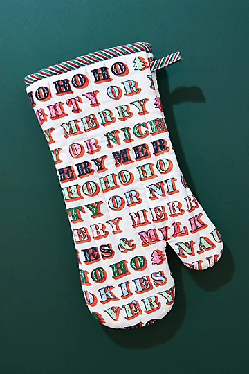 George & Viv Very Merry Oven Mitt | Anthropologie (US)