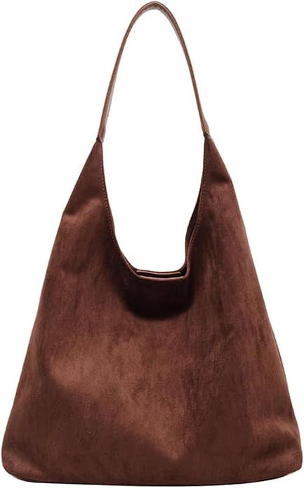 Suede Bag Suede Tote Bags for Women Work Bags, Slouchy Bag Hobo Handbag, Office Fall Suede Purse ... | Amazon (US)