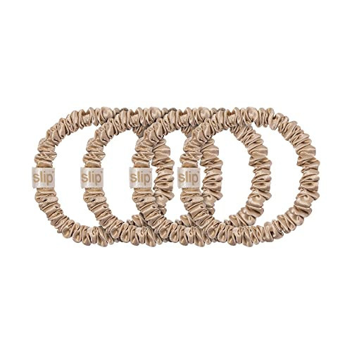 Slip Silk Skinny Scrunchies - Blonde - Elastic Scrunchies Set (4 Scrunchies) | Amazon (US)