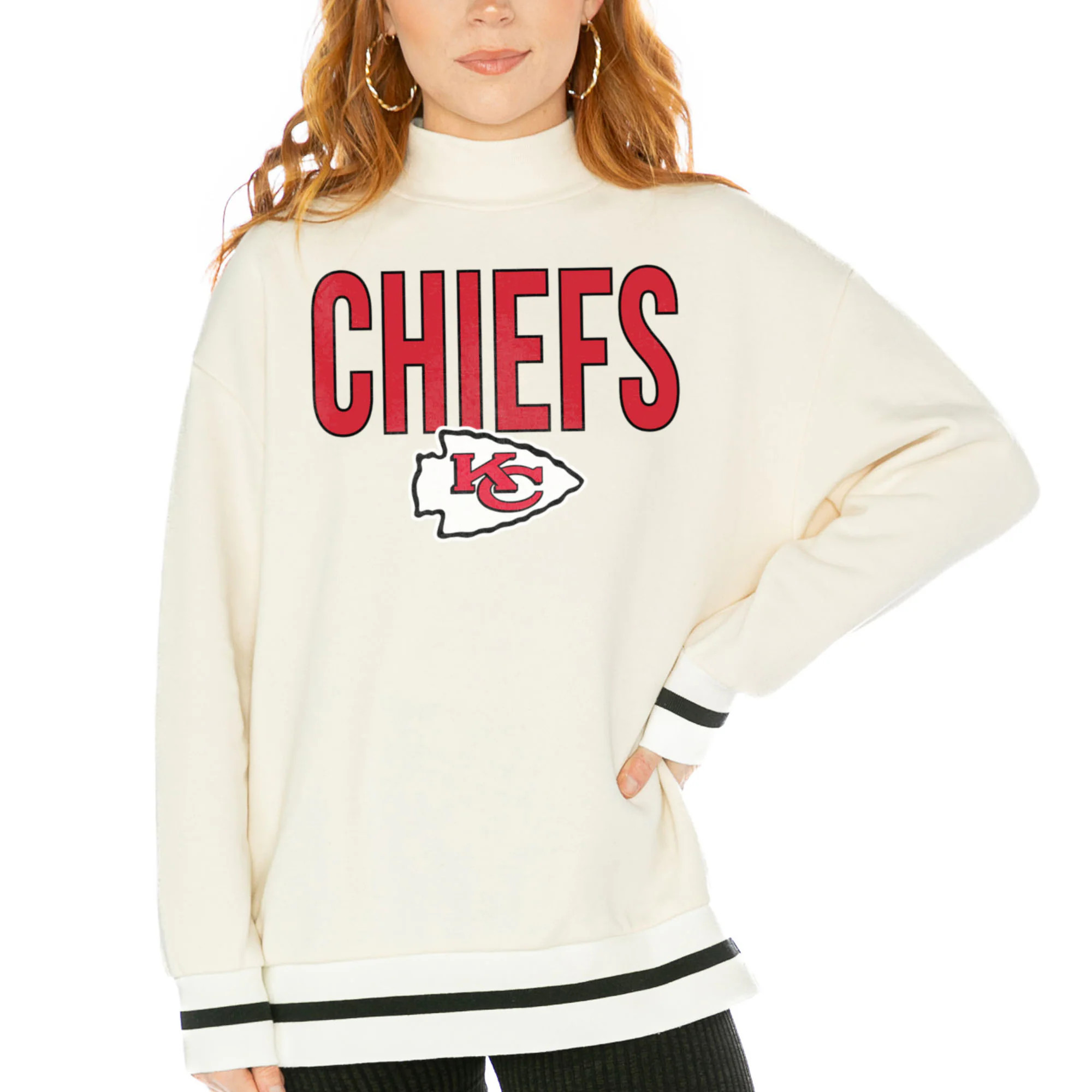 Kansas City Chiefs Gameday Couture Women's End Zone Envy Mock Neck Fleece Pullover Sweatshirt - W... | Fanatics