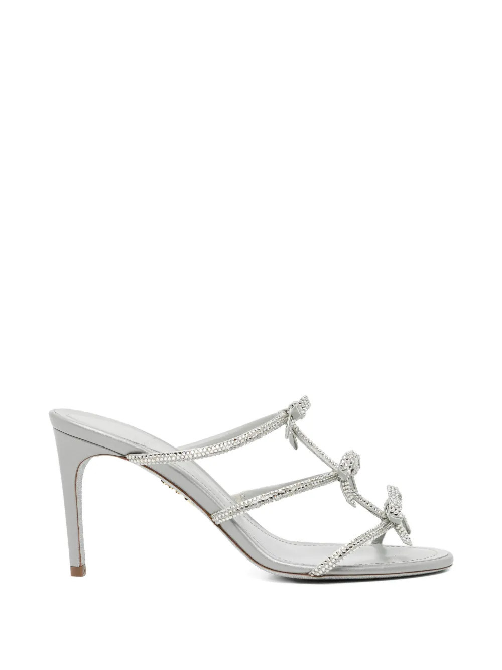 René Caovilla bow-embellished sandals - Silver | Farfetch Global