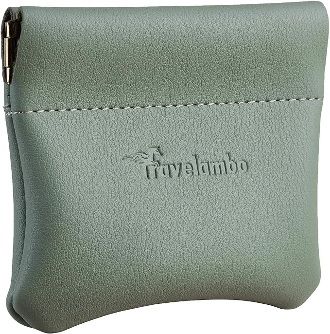 Travelambo Leather Squeeze Coin Purse Pouch Change Holder For Men & Women | Amazon (US)