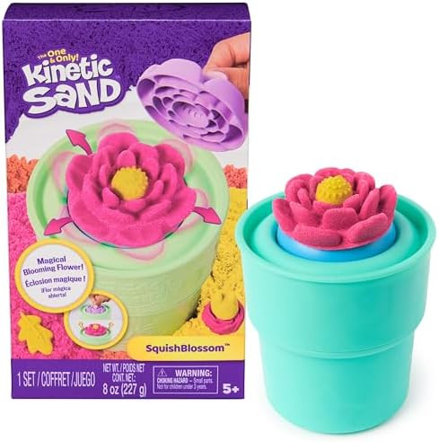 Kinetic Sand, SquishBlossom Blooming Flower with 8oz Neon Yellow & Pink Play Sand, Pot & Molds, A... | Amazon (CA)