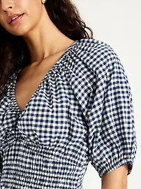 Smocked Gingham Top | Old Navy (US)