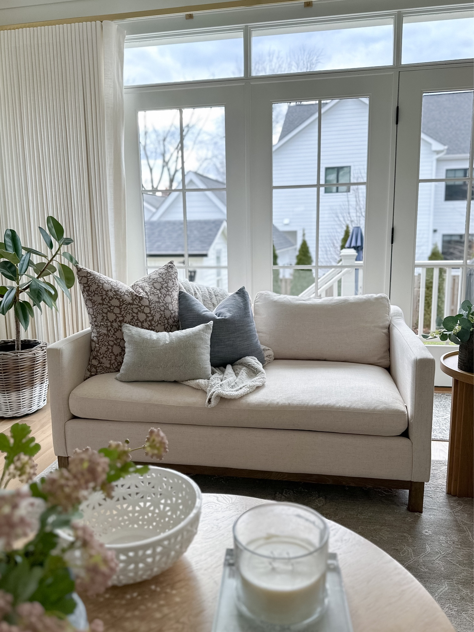 Cream loveseat from Joss and main. Neutral pillow covers. Living room. Neutral home decor 

#LTKsalealert #LTKMostLoved #LTKhome