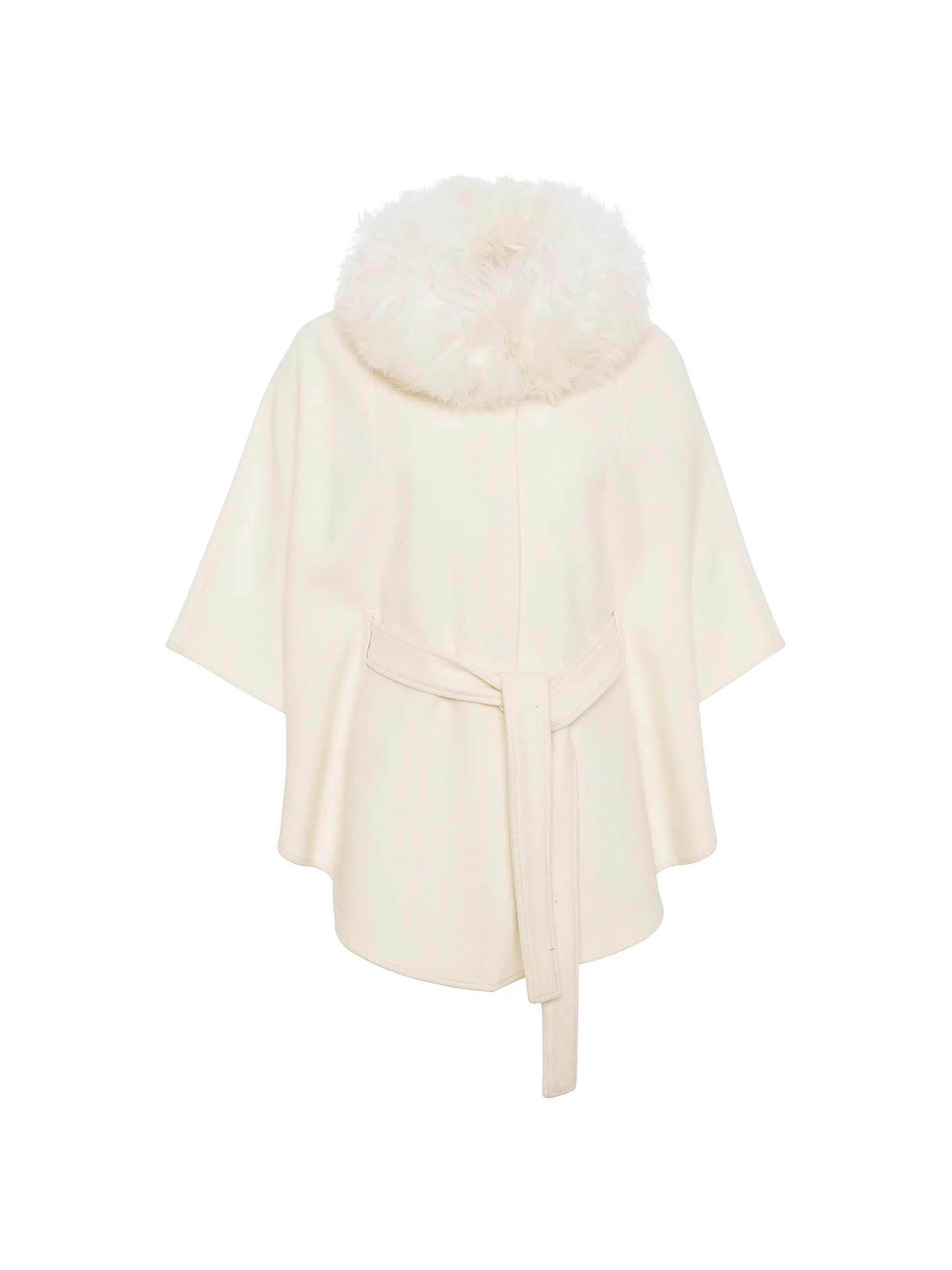 Gorski Select Wool Belted Cape with Select Lamb Collar | Saks Fifth Avenue | Saks Fifth Avenue