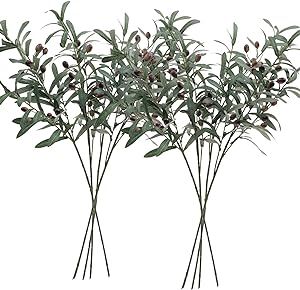 SHACOS 8 PCS Fake Olive Tree Branches Faux Olive Branches for Vase 28 inch Long Olive Stems Artif... | Amazon (US)