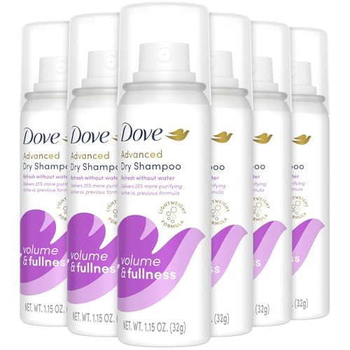 Dove Advanced Dry Shampoo, Travel-Size, Volume & Fullness, 6-Pack, Travel Essentials, 1.15 Oz Ea | Amazon (US)