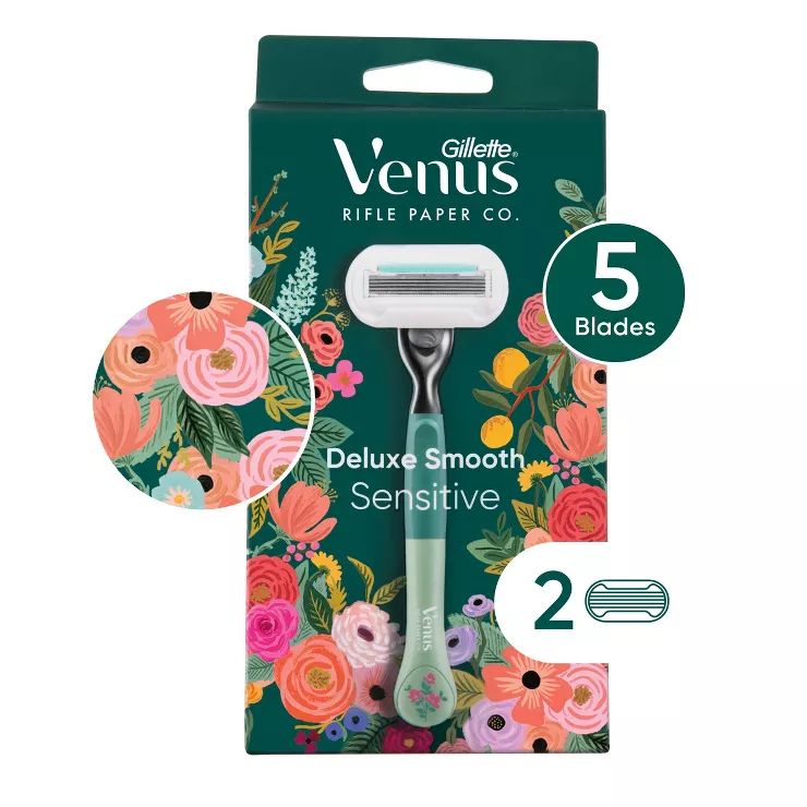 Rifle Paper Co. + Venus Deluxe Smooth Sensitive Razor + 2 Refills - 3ct | Target