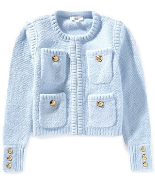 A Loves A Big Girls 7-16 Long Sleeve Four Pocket Cardigan | Dillard's | Dillard's