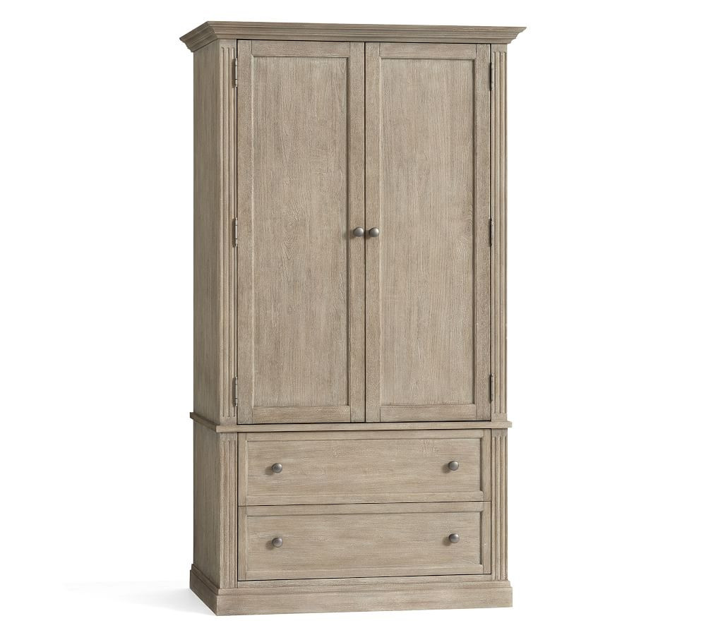 Livingston Armoire, Gray Wash | Pottery Barn (US)