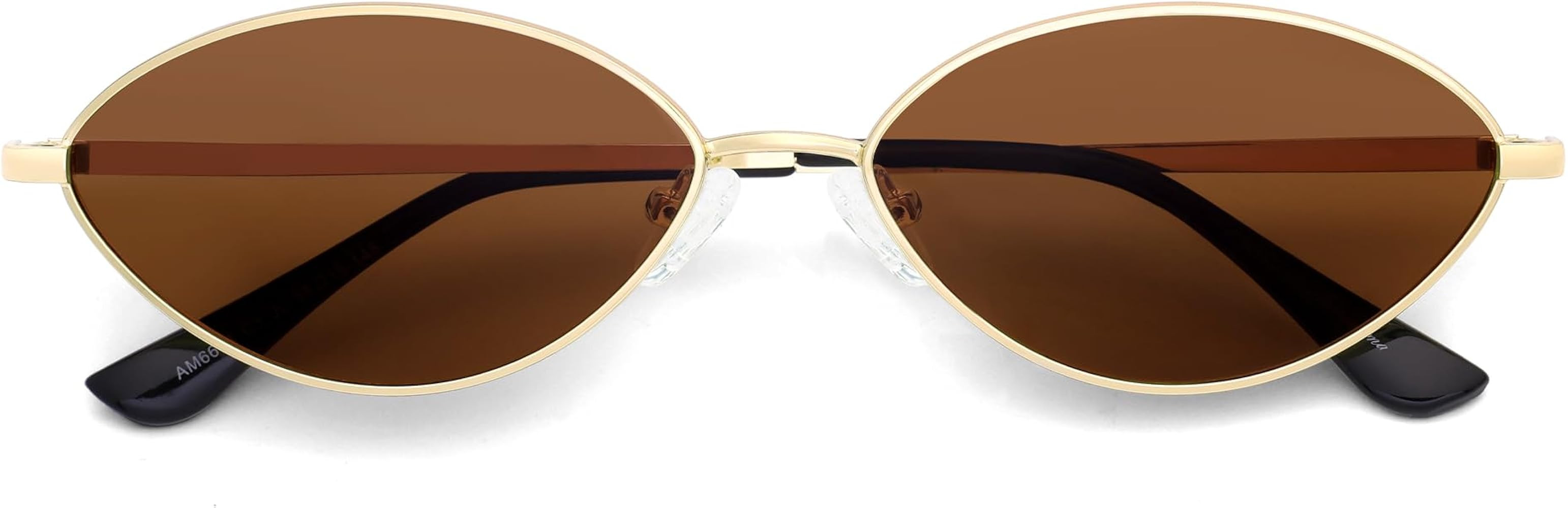 Retro Oval Sunglasses for Women Designer 2025 Womens Chic Sun Glasses Polarized 2025 Metal 90s AM... | Amazon (US)