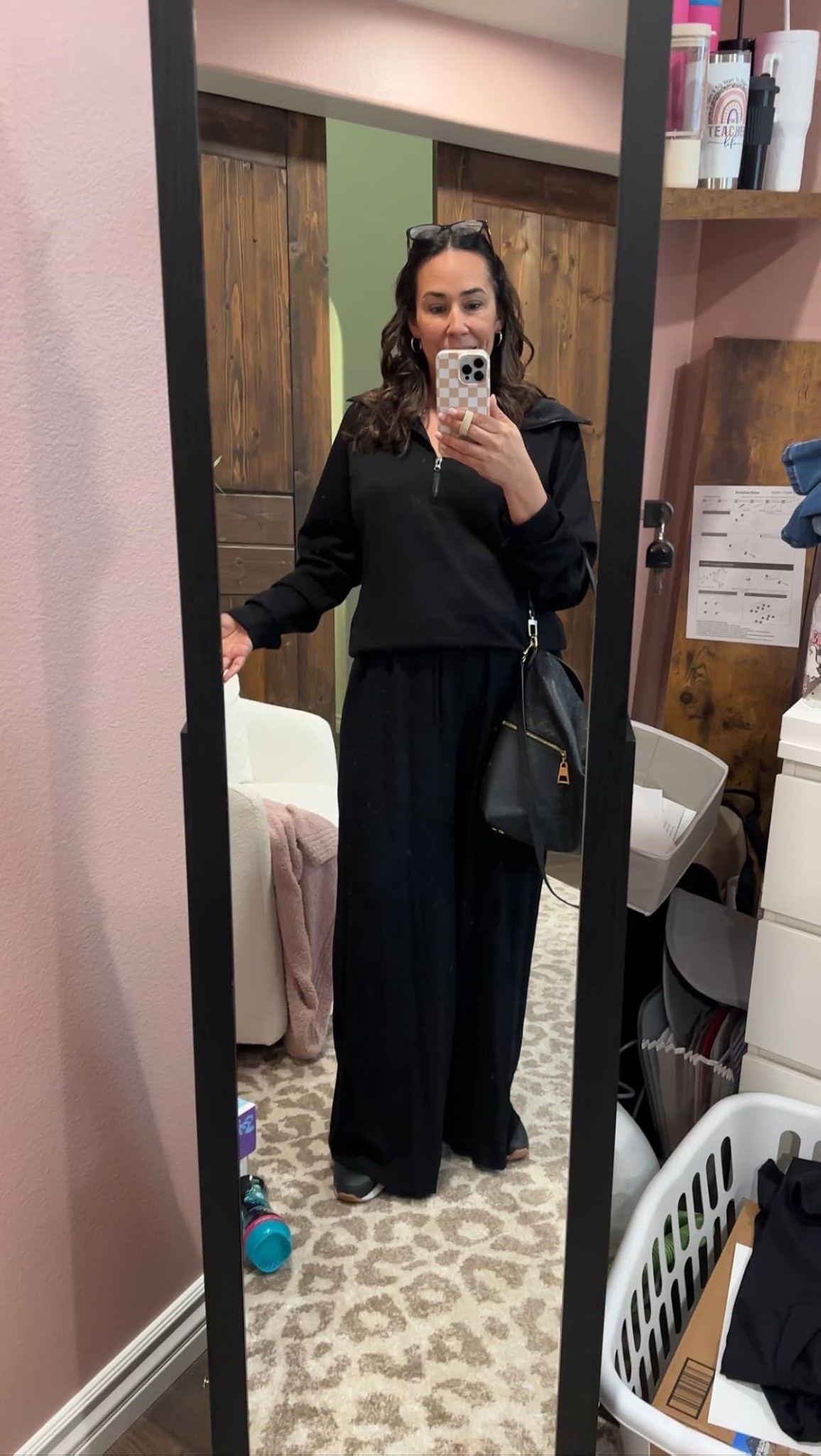 This baggy set from Amazon is anything but frumpy and I feel so on trend and confident when I wear it. The length of the top, zip v-neck and the foldover collar elevate this look and keep me looking put together while being incredibly comfy. I am not at all surprised that this continues to be a bestseller. It comes in a handful of colors and is under $50! I wear it all the time and can confirm the quality is very good. 
Casual outfit inspo, flattering lounge outfit inspo 

#LTKOver40 #LTKMidsize #LTKmomlife