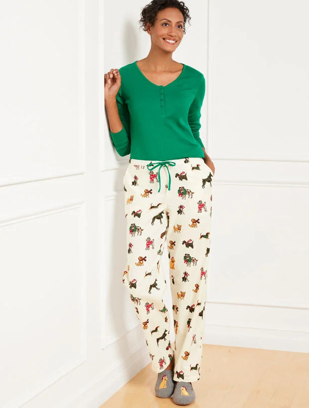 Cotton Sleep Set - Dogs Of Christmas | Talbots