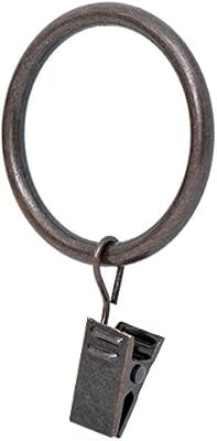 Ivilon Drapery Curtain Clip Rings - Clips Ring for Curtain Panels 1.7", Set of 14 - Oil Rubbed Br... | Amazon (US)