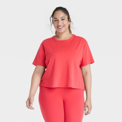 Women's Essential Crewneck Short Sleeve Top - All In Motion™ | Target