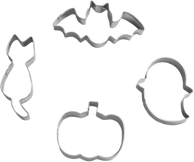 Small Halloween Cookie Cutter, from 2.2\u201d to 3.1\u201d, 4 Piece, Stainless Steel | Amazon (US)