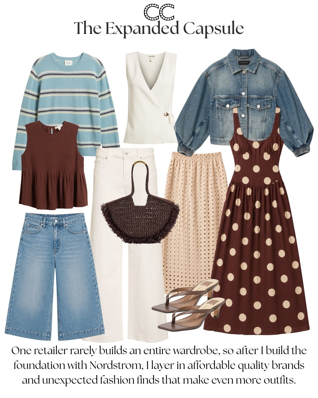 Starting this August, I'm sharing a new Nordstrom Capsule each month. I start with what's new at Nordstrom and build a capsule using my Capsule Wardrobe Formula. 

Every piece is selected for its flattering fit, modern style, versatility, and the outfit ideas it inspires. Then I layer in affordable quality brands and unexpected fashion finds that stretch the capsule even further.

If you've followed the Nordstrom 6 over the past six years, you'll recognize the process. 

My goal is to save you from decision fatigue by showing you exactly what to buy and how to wear it.