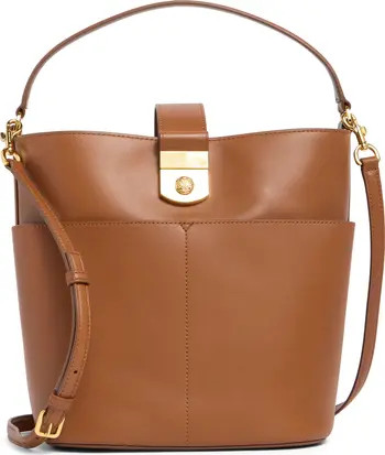The Crest Lock Leather Bucket Bag | Nordstrom Rack