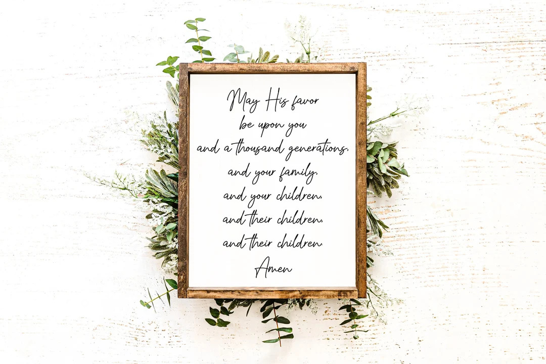 May His Favor Be Upon You Wood Sign Blessings Quote Sign Wedding Gift Gift for Newlyweds Realtor ... | Etsy (US)
