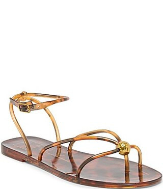 Dolce Vita Kenley Vinyl Strappy Hardware Ankle Wrap Sandals - 7 | Dillard's