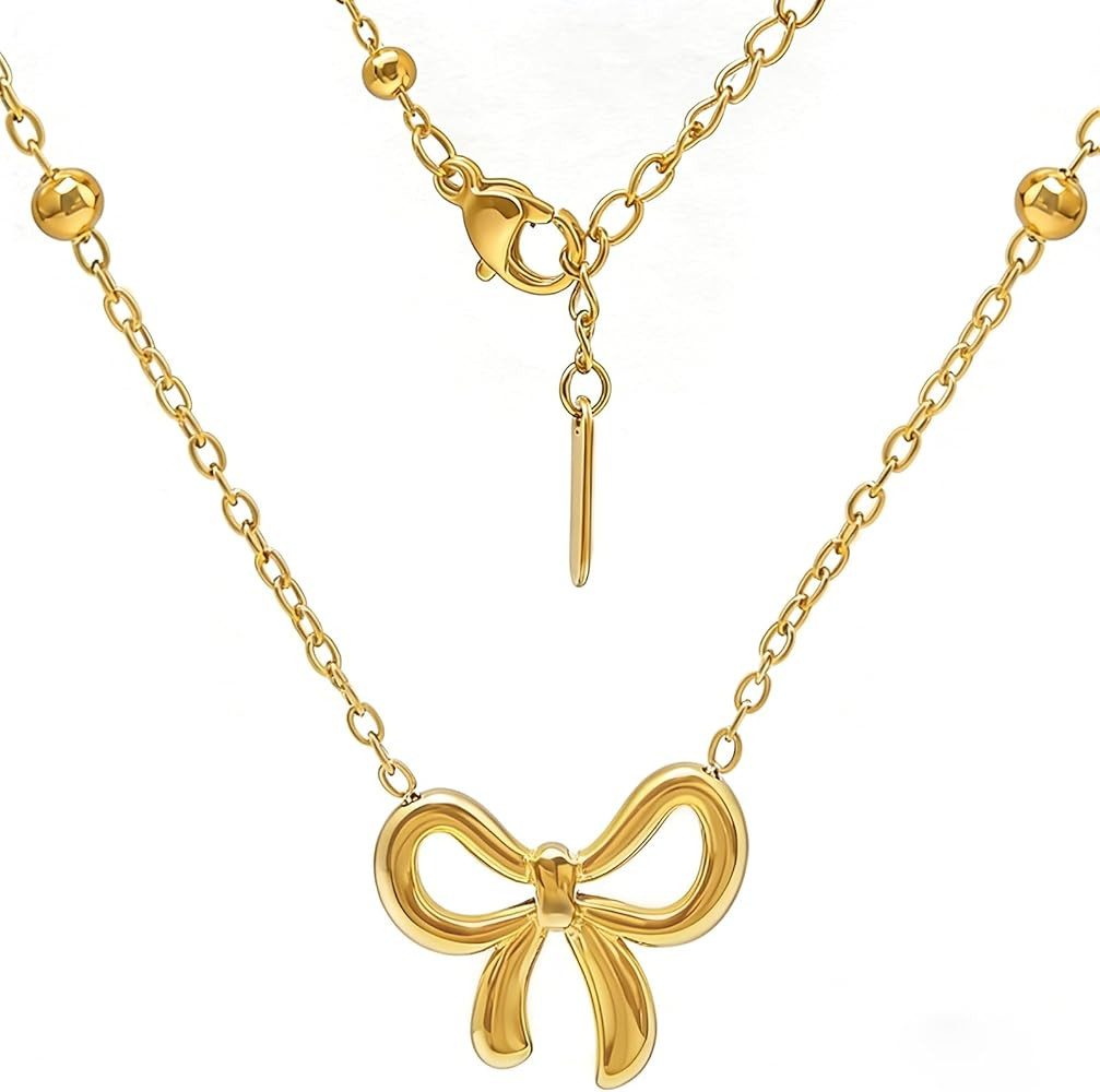 Aimétte Monette Cute Heart Necklace 18K Gold Plated Necklaces for Women Trendy Rabbit/Daisy/Love... | Amazon (US)