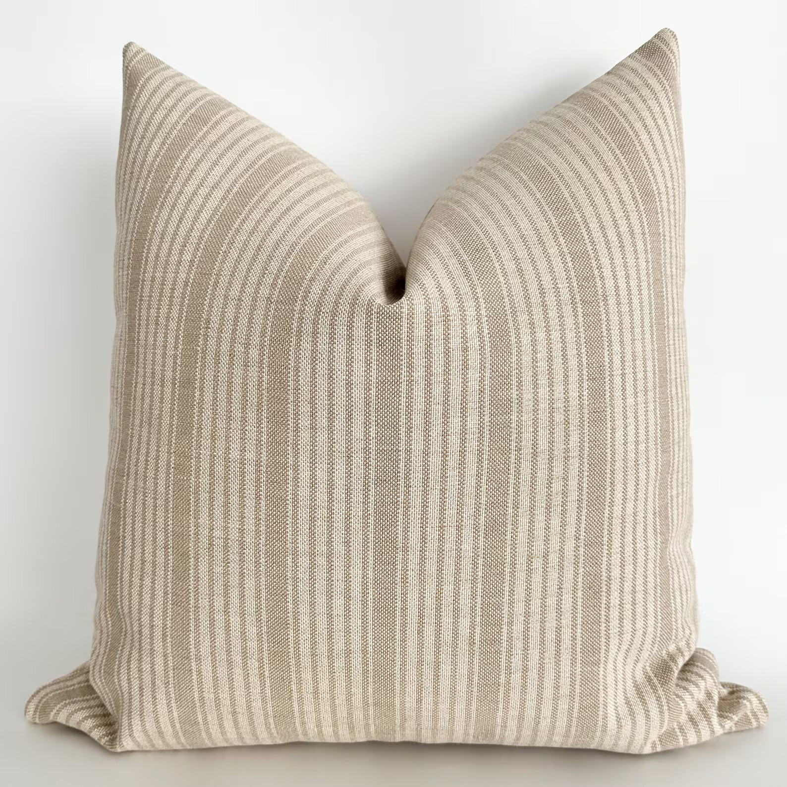 Chai Stripe Brown Pillow Cover, Striped Pillow Cover, Tan Pillow Cover, Designer Pillow Cover, HA... | Etsy (US)