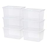 IRIS USA 58 Quart Plastic Storage Bin Tote Organizing Container with Latching Lid for Shoes, Blanket | Amazon (US)