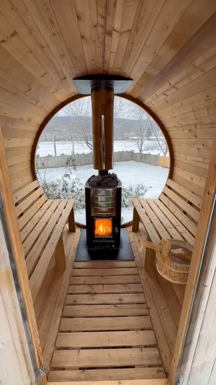 Loving our Barrel Sauna! This is the perfect time to get one for you and your family! Great for socializing and to detox! 
#LTKhome 

#LTKHoliday 

#LTKSeasonal