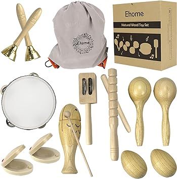 Ehome Toddler Musical Instruments, Natural Wood Percussion Instruments Toy for Kids Preschool Edu... | Amazon (US)