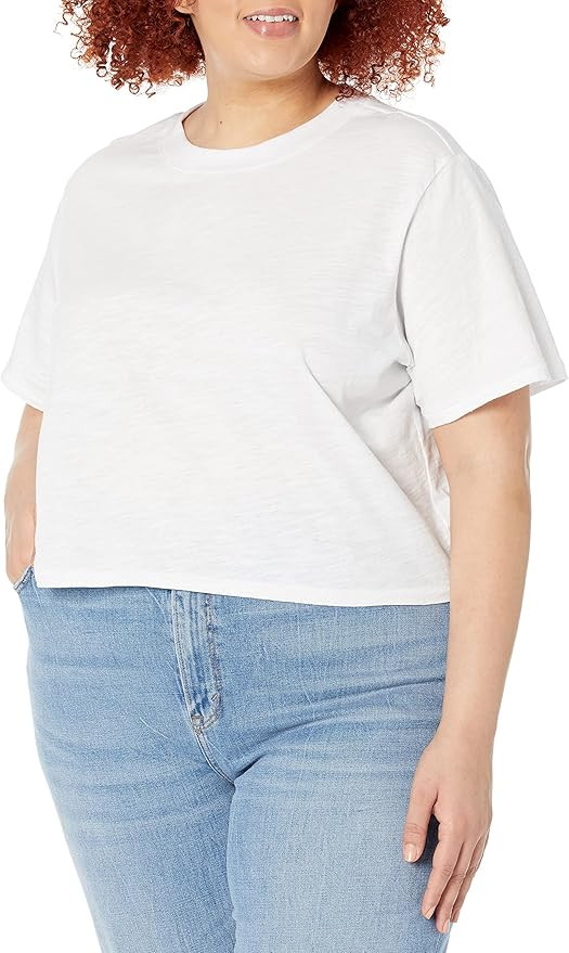 The Drop Women's Sydney Short-Sleeve Cropped Crewneck T-Shirt | Amazon (US)