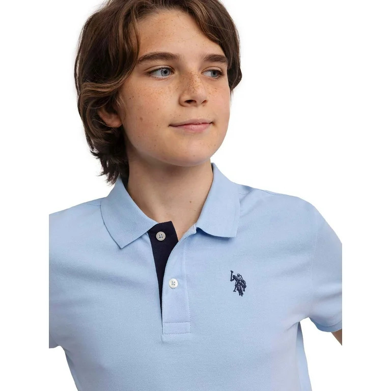 U.S. Polo Assn. Boys Short Sleeve Pique Polo Shirt, Sizes 4-18 | Walmart (US)