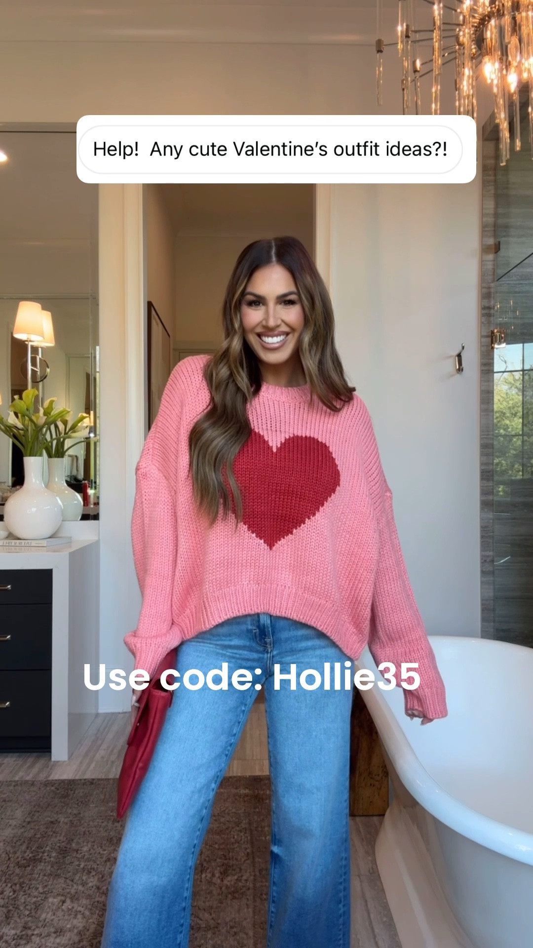 Vici New arrivals I’m loving!  Use code Hollie35 for 35% sitewide.  Wearing size small in sweaters, top and skirt, a size medium in lace bodysuits and 26 in denim! #valentinesoutfitinspo #ltkxvici

#LTKFindsUnder100 #LTKFindsUnder50