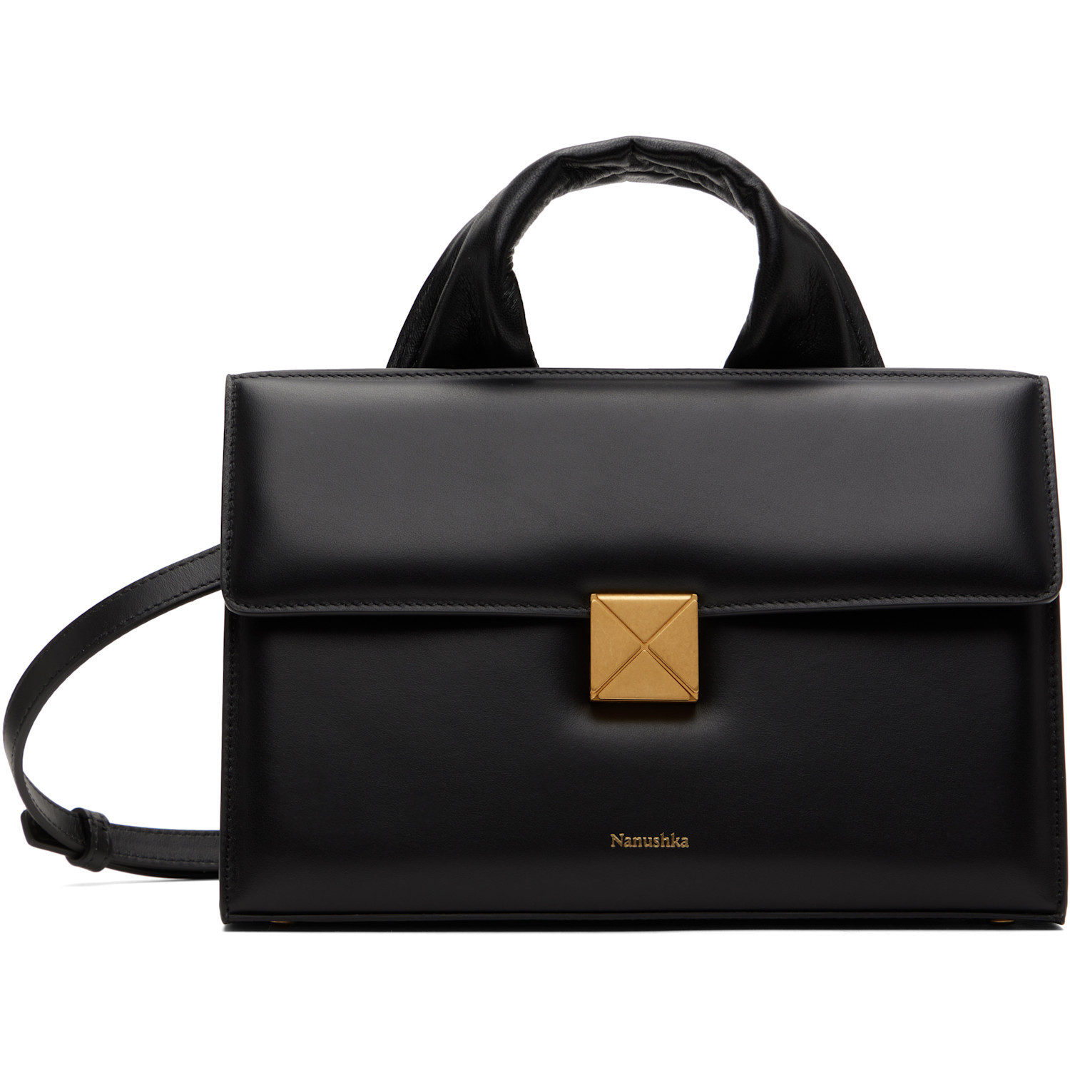 Nanushka Black Sandi Lock Bag | SSENSE