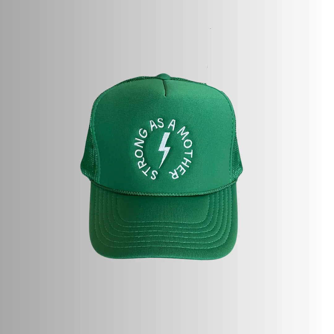 Strong as a mother™ Embroidered Trucker Hat - Kelly Green | Mother Hats