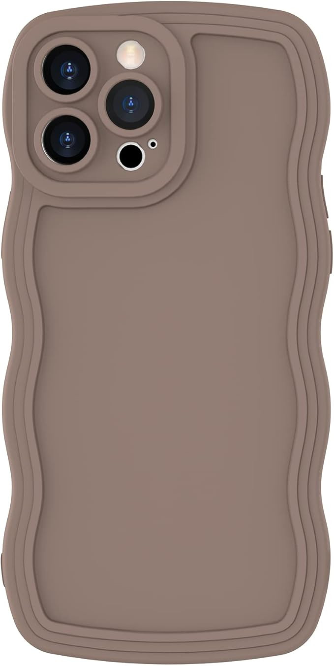 Anuck Case for iPhone 13 Pro Max Case Wave, Curly Frame Design for Women Girls, Cute Wavy Solid C... | Amazon (US)