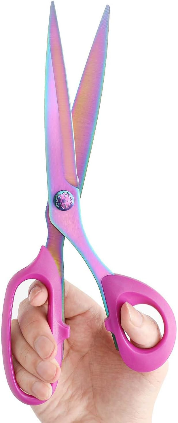 Sharp Sewing Scissors, Professional Heavy Duty Titanium Coating Forged Stainless Steel Multi-Purp... | Amazon (US)