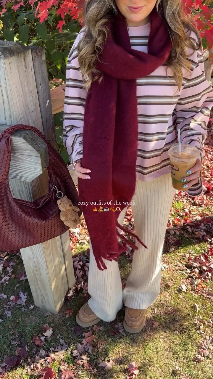 easy fall outfit inspo 🧸🍂🍁☕️ which is your fave?!

Not linked:
Fur jacket is Peppermayo, pink striped sweater American Threads, light pink long sleeve is Nom Originals

#outﬁtinspo #easyoutfit #comfyoutfits