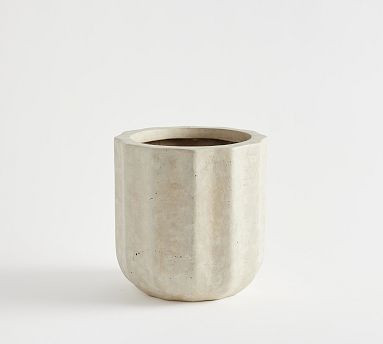 Modern Rustic Fluted Outdoor Planters | Pottery Barn (US)