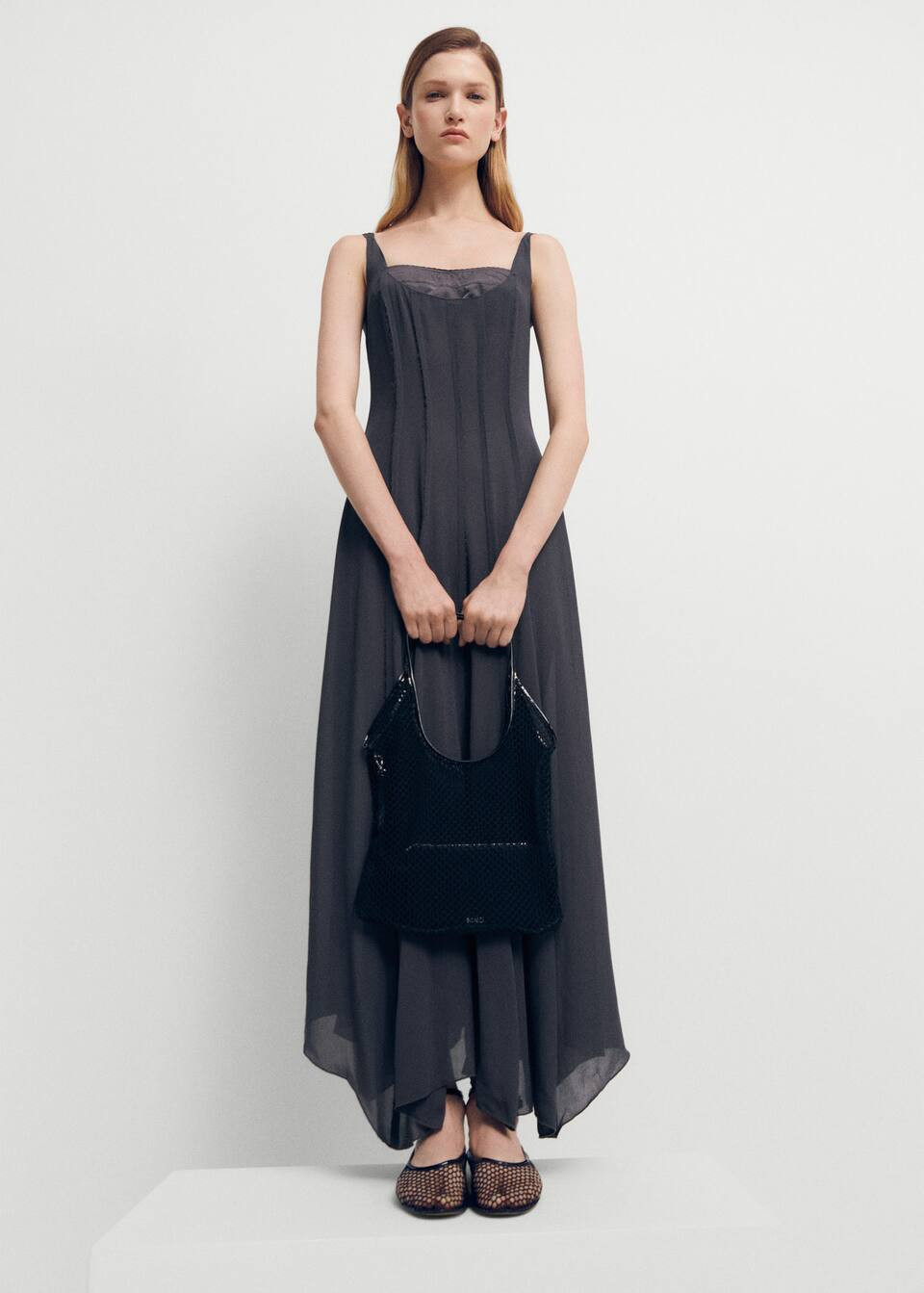 Corset dress with asymmetrical hem  -  Women | Mango USA | MANGO (US)