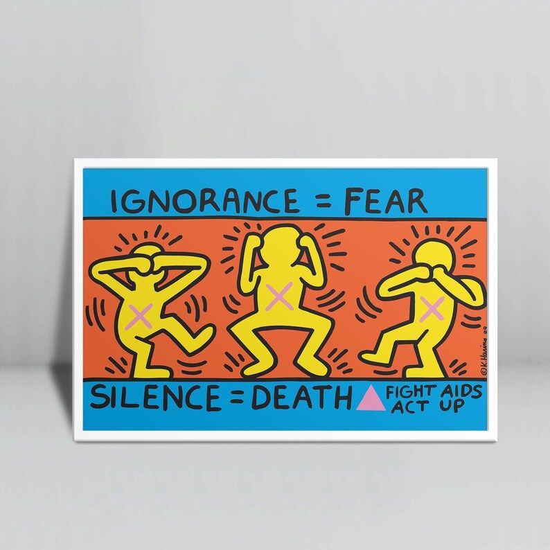 Graffiti Art Ignorance  Fear Silence  Death Keith Haring | Etsy | Etsy (US)