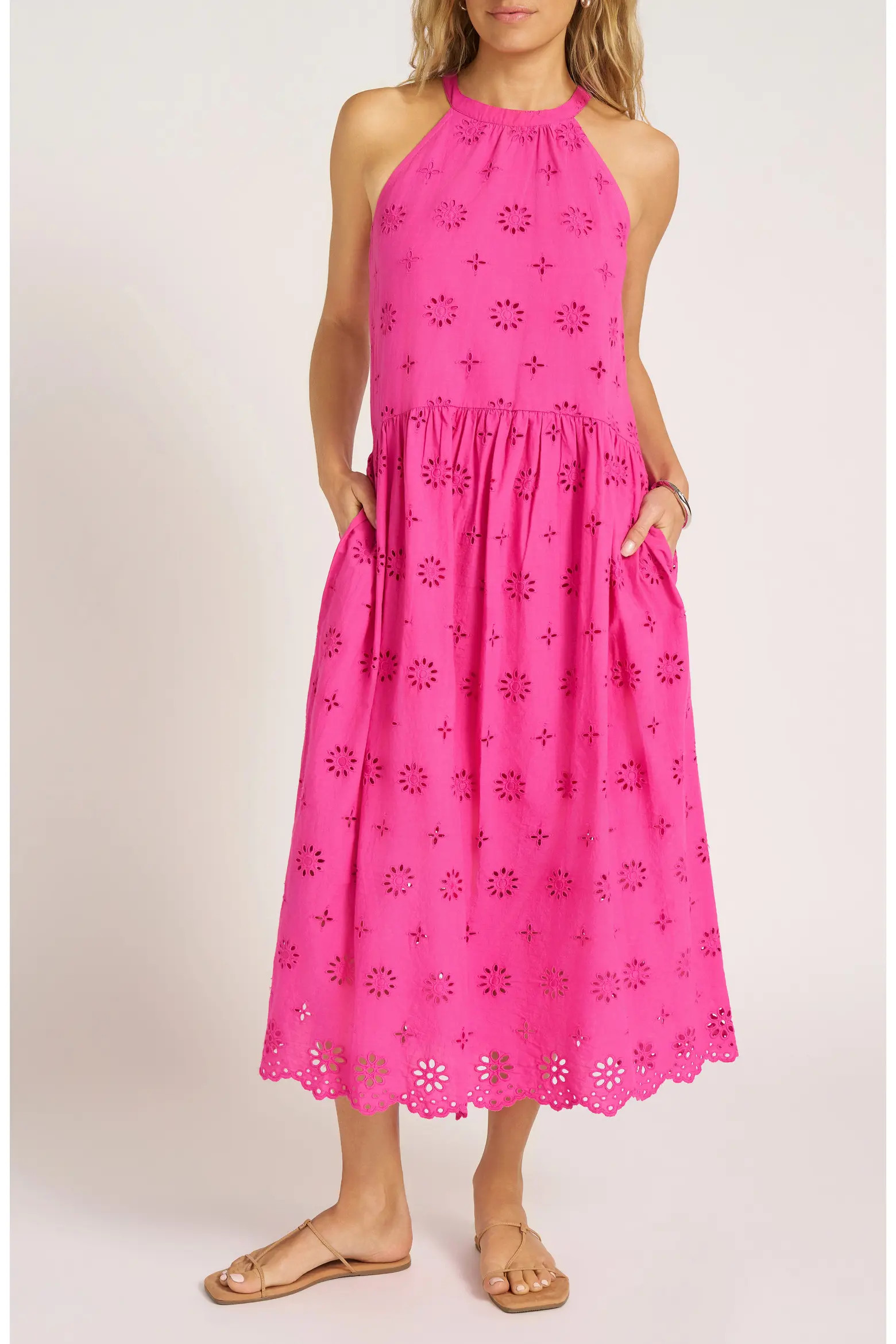 Rhea Eyelet Sleeveless Cotton Maxi Dress (Women) | Nordstrom | Nordstrom